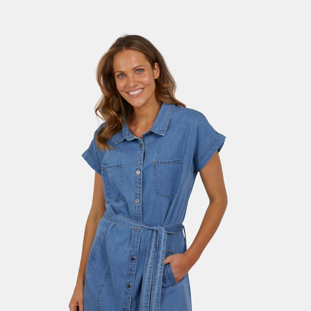 Elm Knitwear | Everleigh Denim Dress | Shut the Front Door