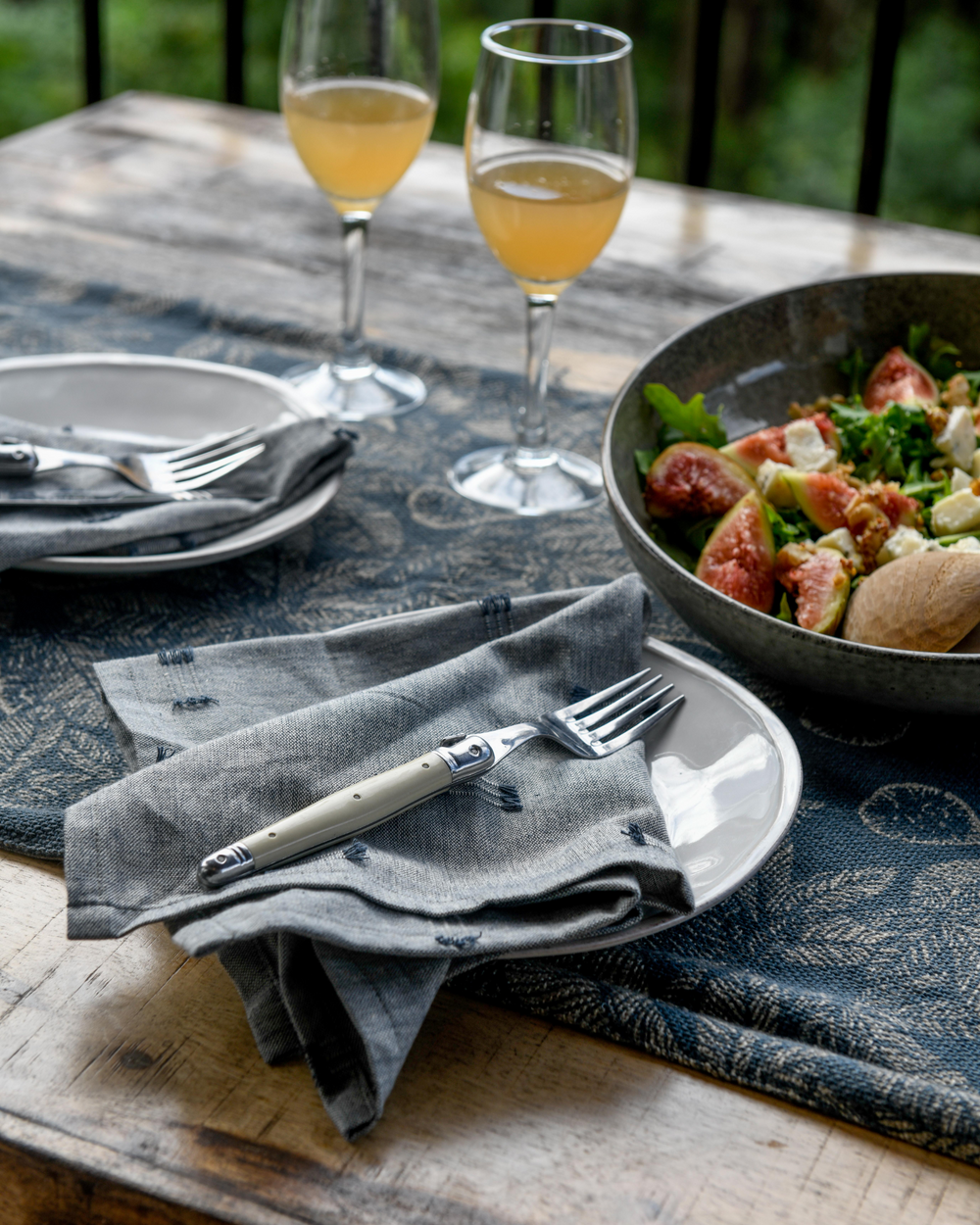 Raine & Humble | Fig Tree Table Runner - Dark Slate | Shut the Front Door