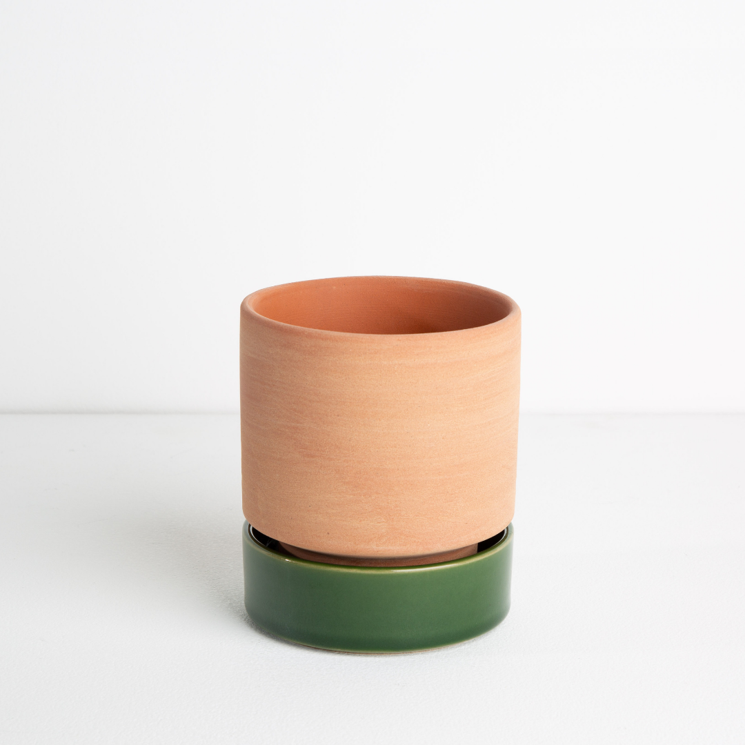 Garcia | Grace Planter Small - Rose Terracotta & Olive | Shut the Front Door