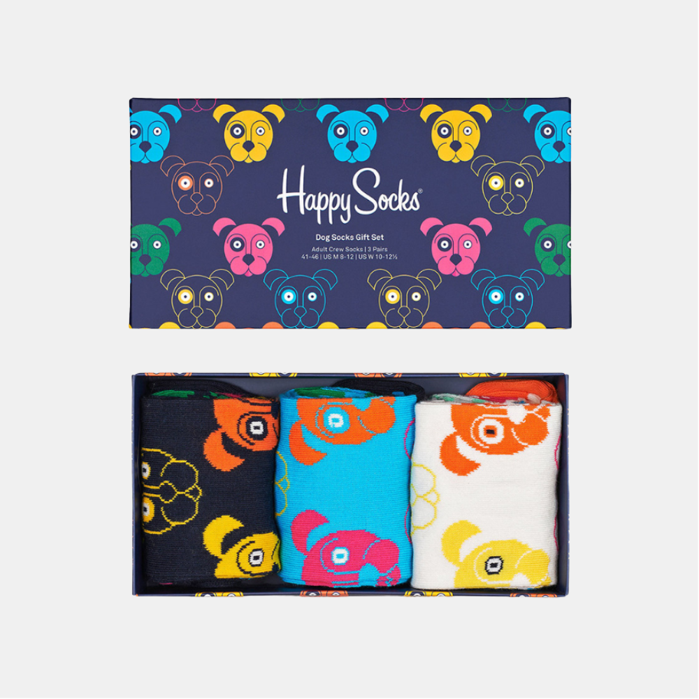 Happy Socks | Socks - Gift Set Dog 3pk 41-46 | Shut the Front Door
