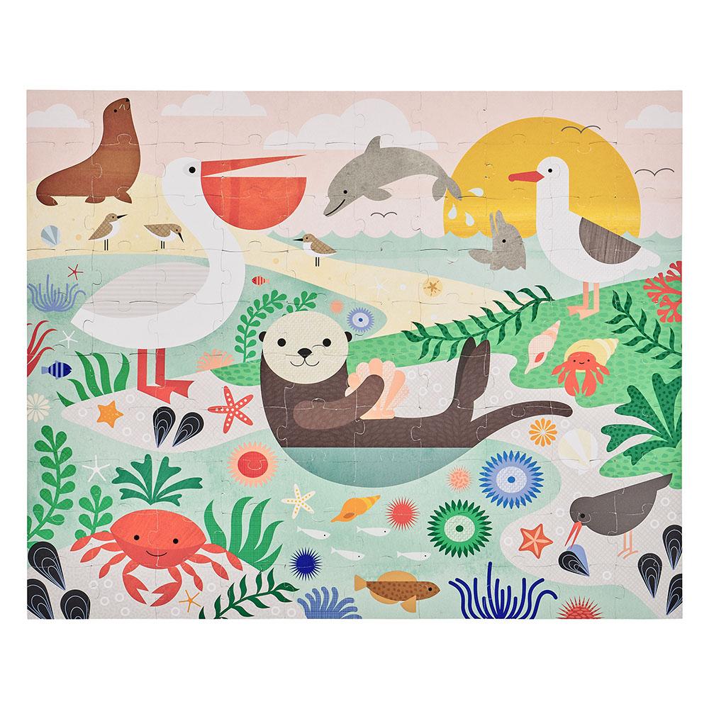 Petit Collage | Under The Sea - Two Sided  On The Go Puzzle | Shut the Front Door