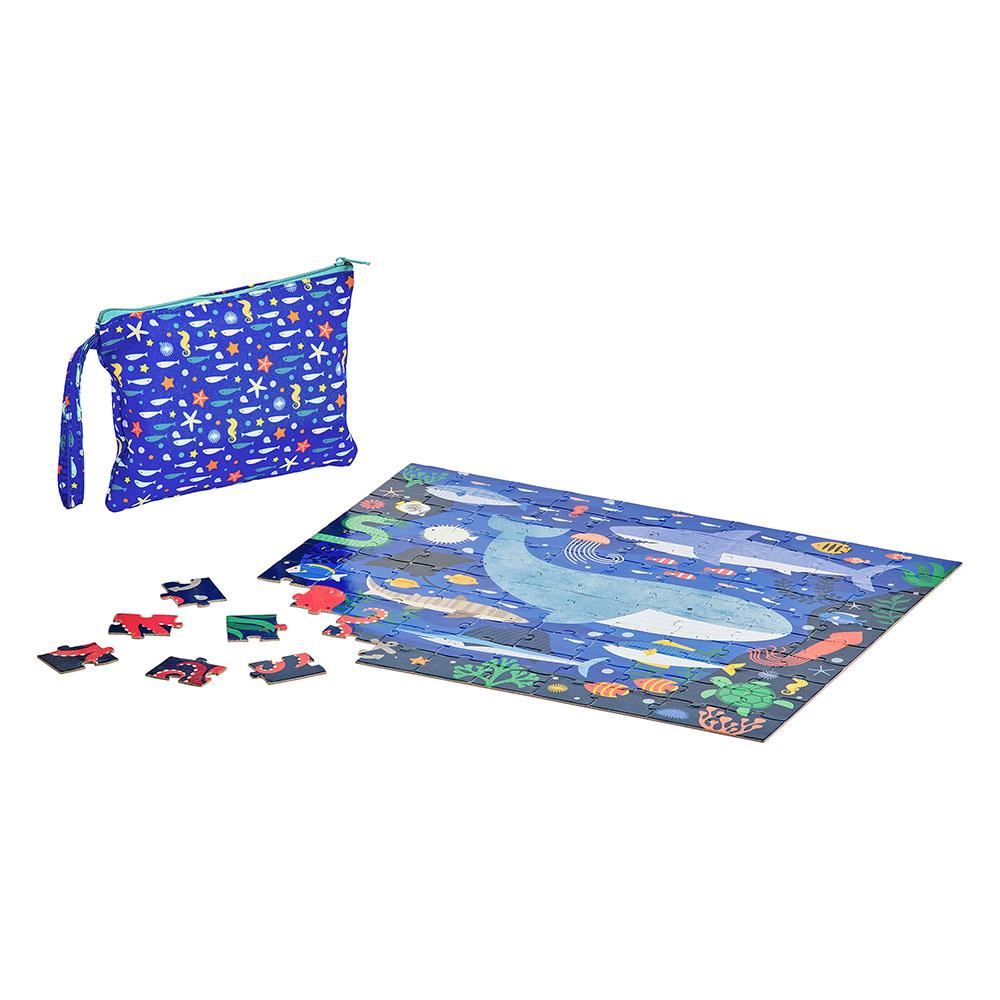 Petit Collage | Under The Sea - Two Sided  On The Go Puzzle | Shut the Front Door