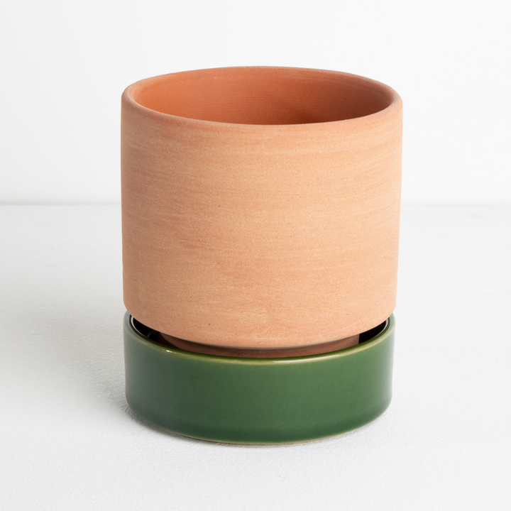 Garcia | Grace Planter Large - Rose Terracotta & Olive | Shut the Front Door