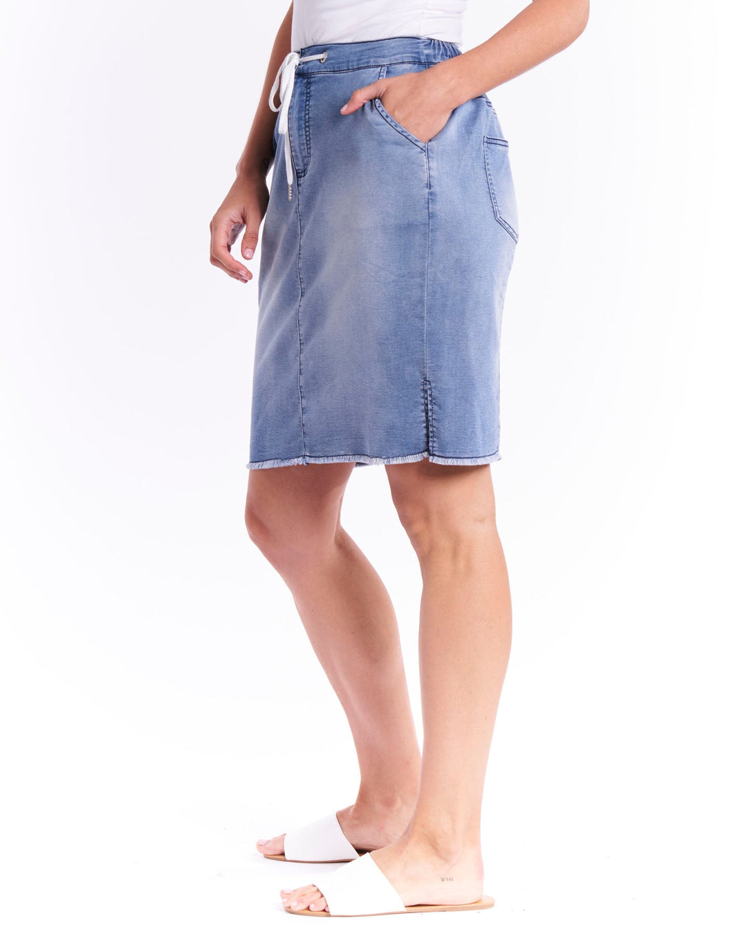 Betty Basics | Aston Skirt - Denim Blue | Shut the Front Door