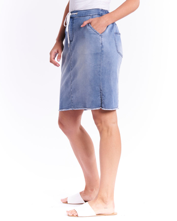 Betty Basics | Aston Skirt - Denim Blue | Shut the Front Door
