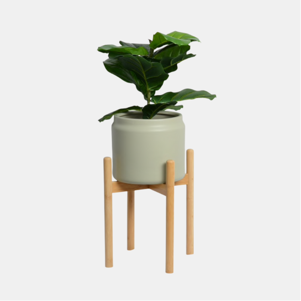 Habitat | Leonda Small Bamboo Pot Stand 40cm | Shut the Front Door