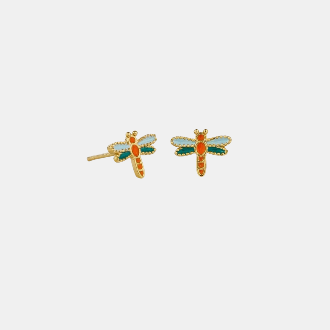 Tiger Tree | Earrings Gold Dragonfly Studs | Shut the Front Door