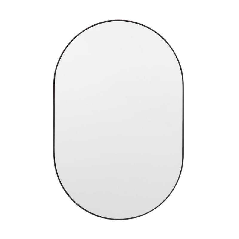 Middle of Nowhere | Bjorn Oval Mirror Black 65 x 100cm | Shut the Front Door