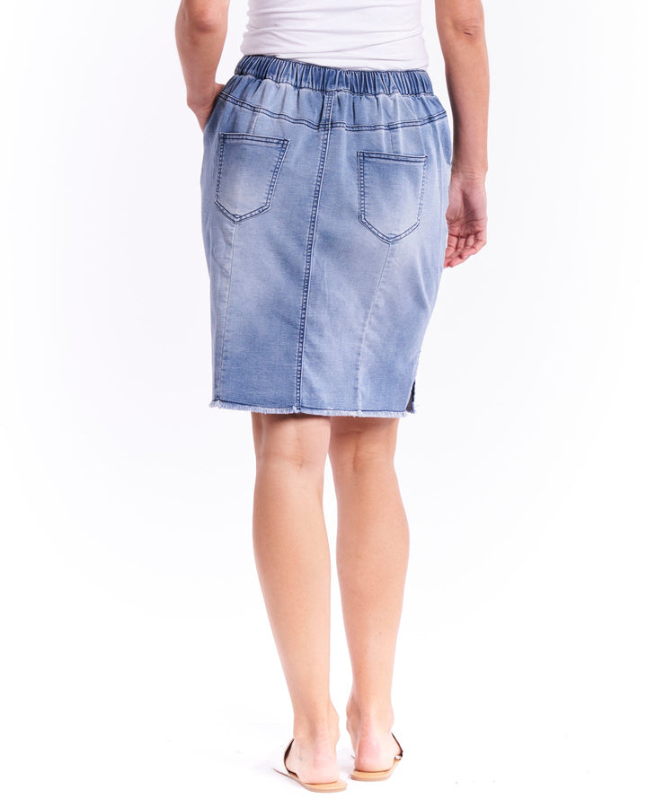 Betty Basics | Aston Skirt - Denim Blue | Shut the Front Door