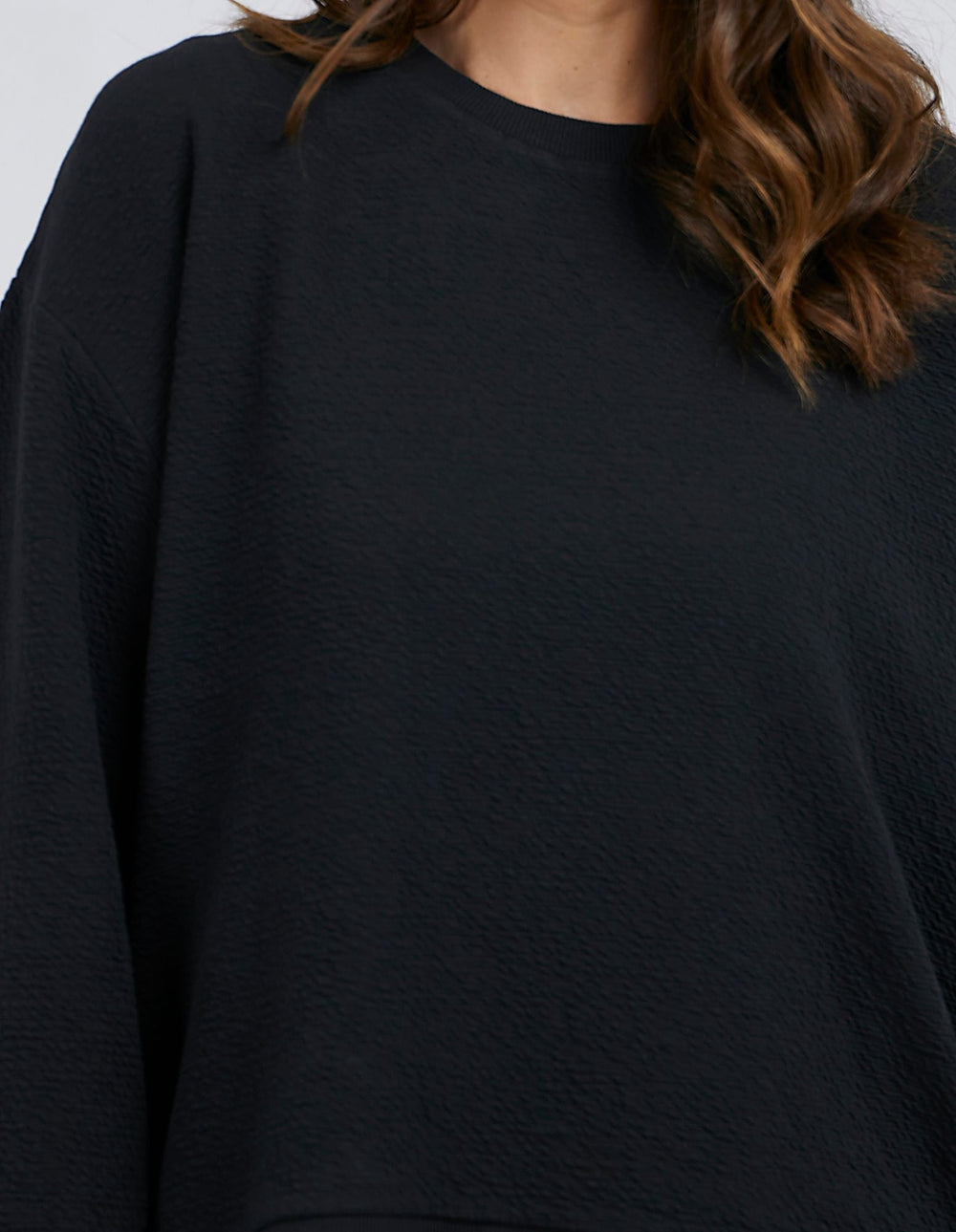 Elm Knitwear | Piper Sweat - Black | Shut the Front Door