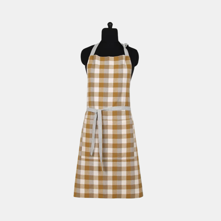 Raine & Humble | Double Check Apron - Yellow Sunset | Shut the Front Door