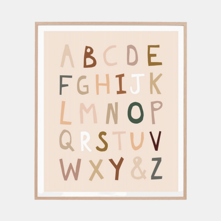 Middle of Nowhere | Framed Print - Alphabet Blush W2 Raw | Shut the Front Door