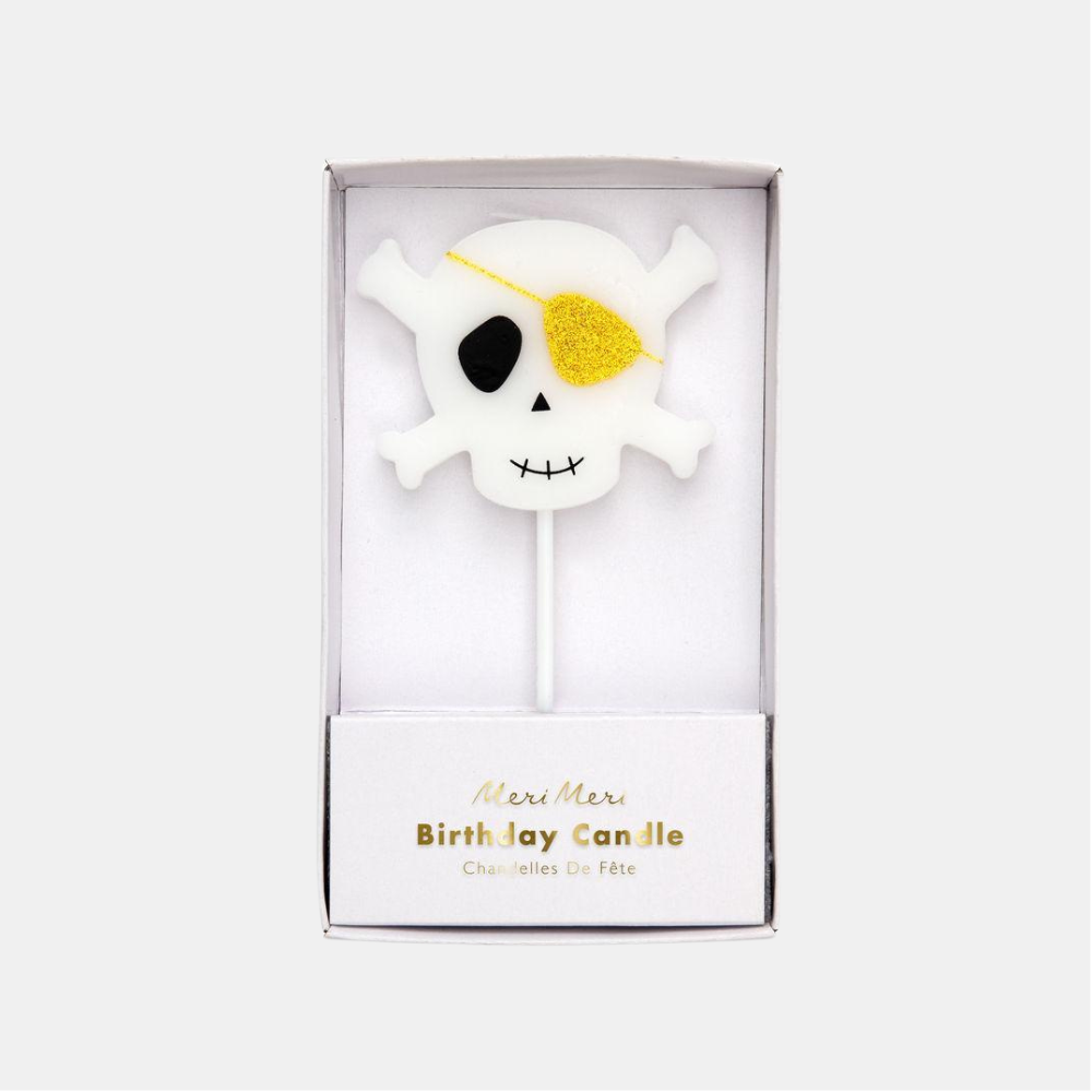 Meri Meri | Large Skull & Crossbones Candle | Shut the Front Door