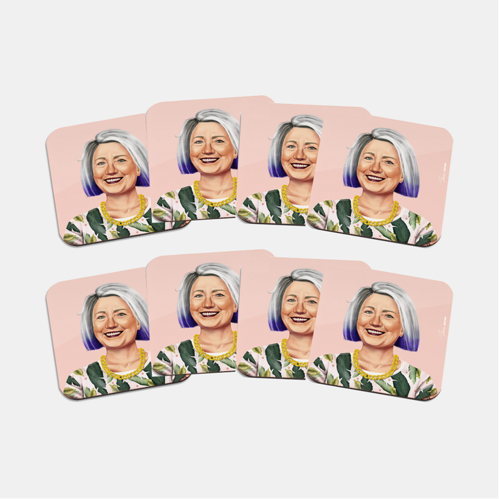 Hipstory | Hipstory Coasters - Hilary Clinton - 8 Pack | Shut the Front Door