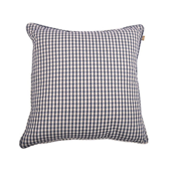 Raine & Humble | Gingham Cushion 50cm - Blueberry | Shut the Front Door