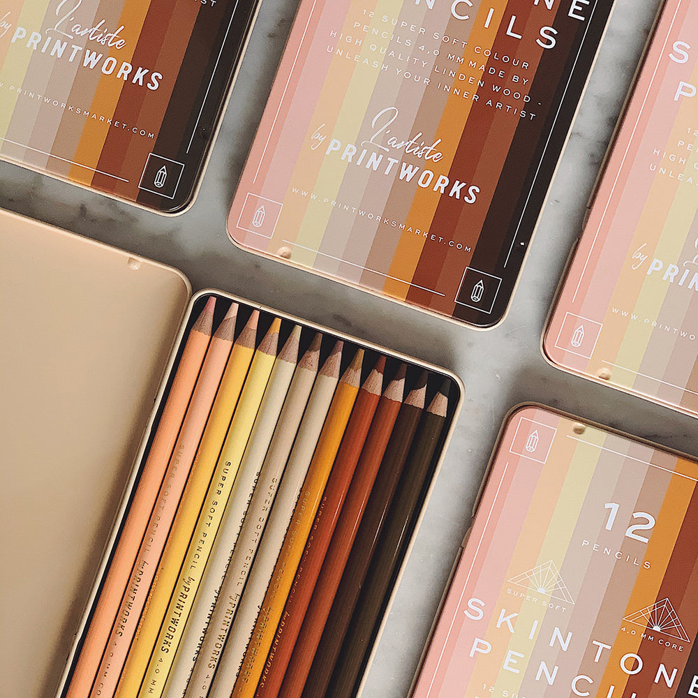 Printworks | Colour Pencils Set of 12 - Skin Tone | Shut the Front Door