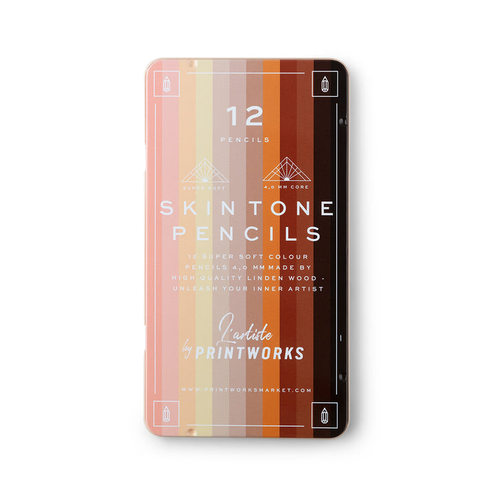 Printworks | Colour Pencils Set of 12 - Skin Tone | Shut the Front Door