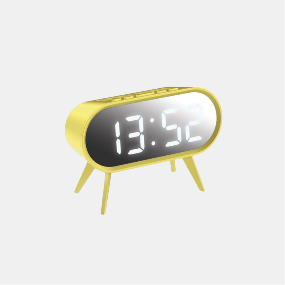Space Hotel | CYBORG Alarm Clock - Yellow/Silver | Shut the Front Door
