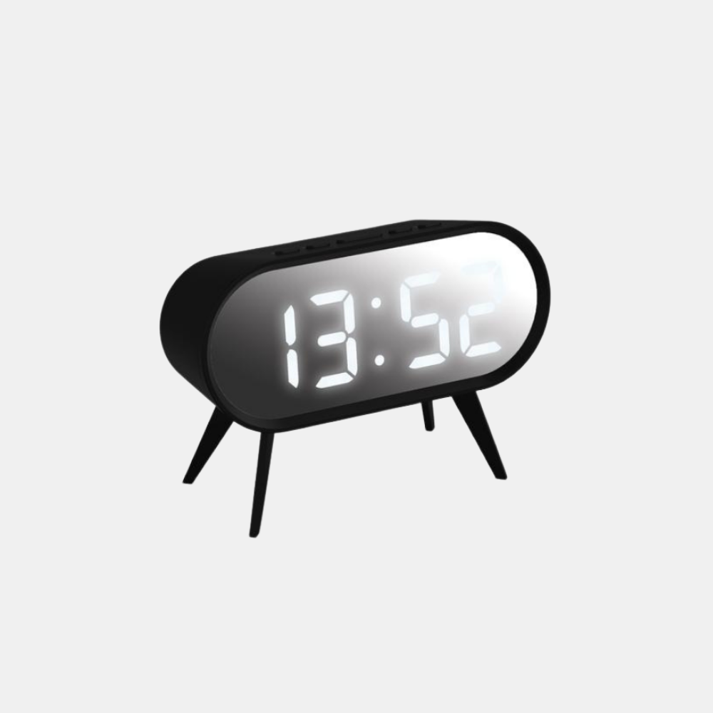 Space Hotel | CYBORG Alarm Clock - Black/Silver | Shut the Front Door