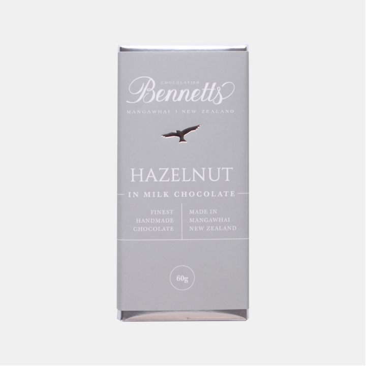 Bennetts Of Mangawhai | Bennetts 60g Bar Hazelnut Milk | Shut the Front Door