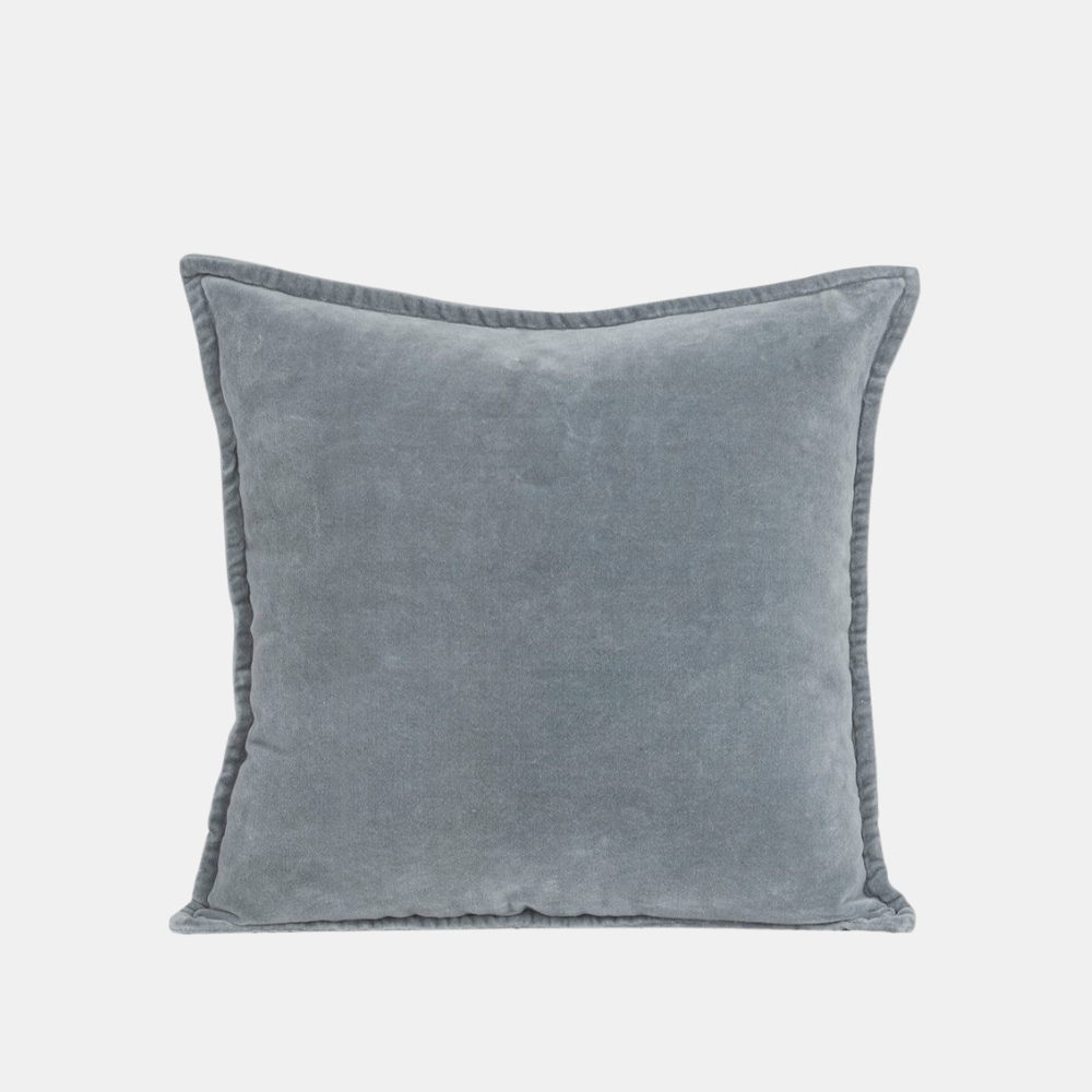 Raine & Humble | Velvet Cushion - Slate | Shut the Front Door