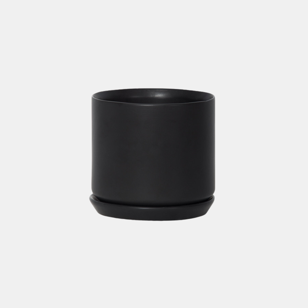 Potted | Oslo Planter Jet Black Medium | Shut the Front Door
