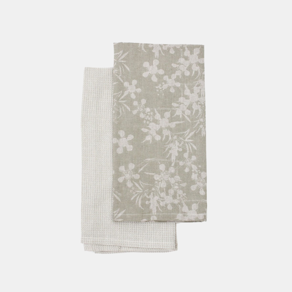 Raine & Humble | Myrtle Tea Towel S/2 - Sage | Shut the Front Door