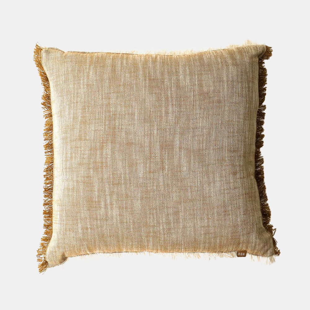 Raine & Humble | Slub Chambray Cushion 50x50cm - Mustard | Shut the Front Door