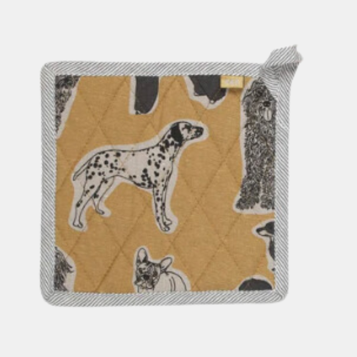 Raine & Humble | Woof Pot Holder - Yellow Sunset | Shut the Front Door