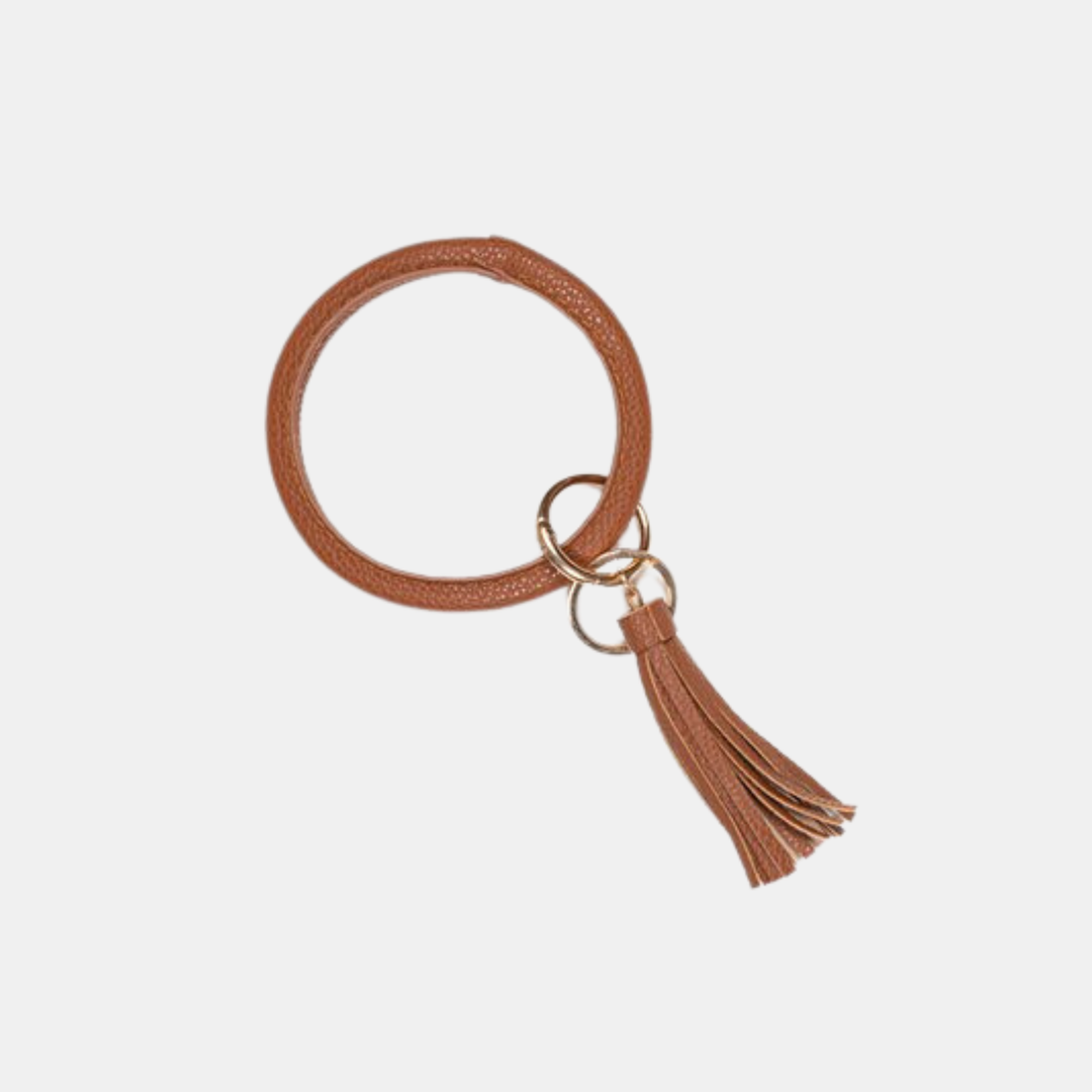 Antler NZ | Wristlet Keychain & Tassel - Tan | Shut the Front Door