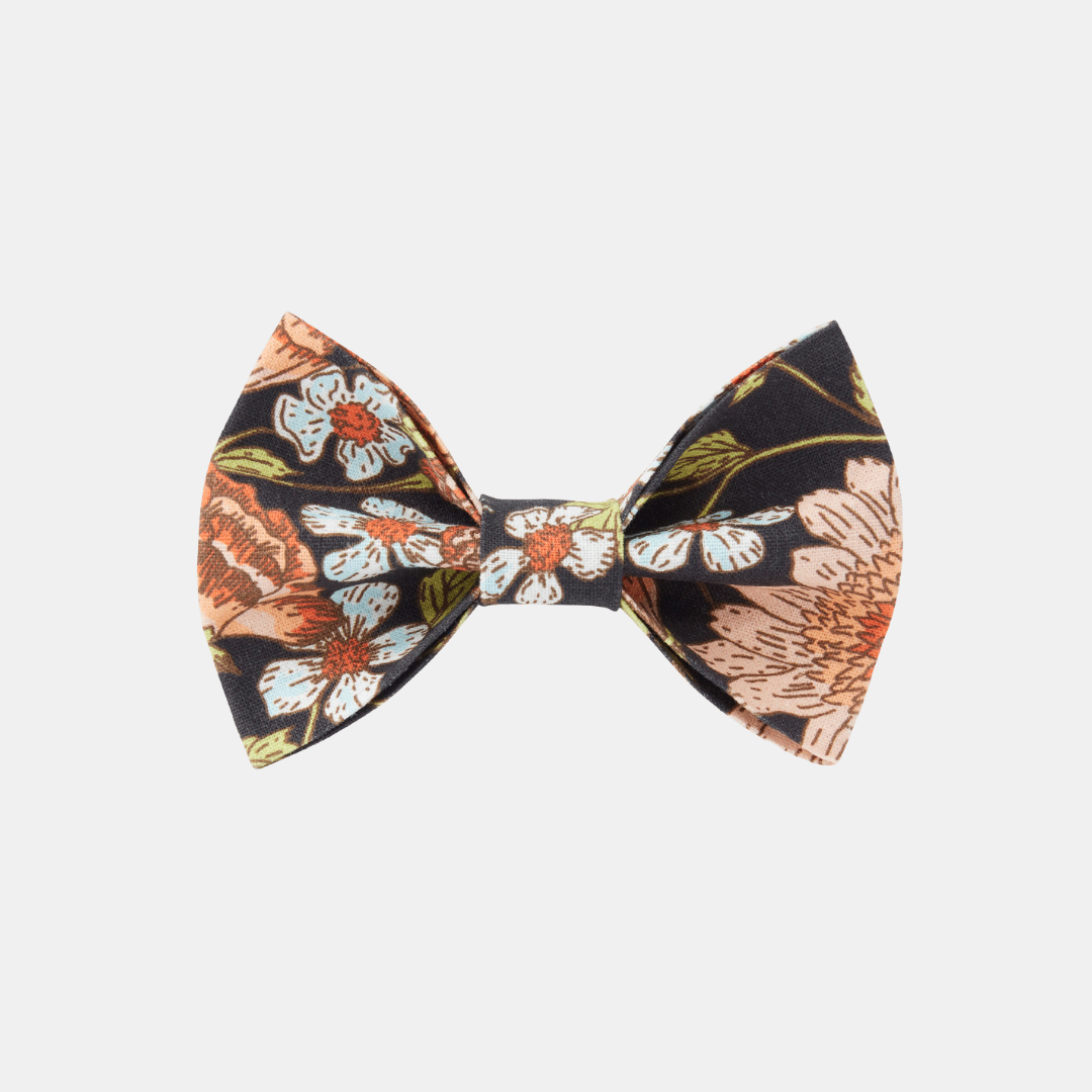 Pooch & Hound | Bow Tie Black Floral | Shut the Front Door