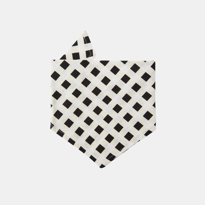 Pooch & Hound | Bandana Black & White Check | Shut the Front Door