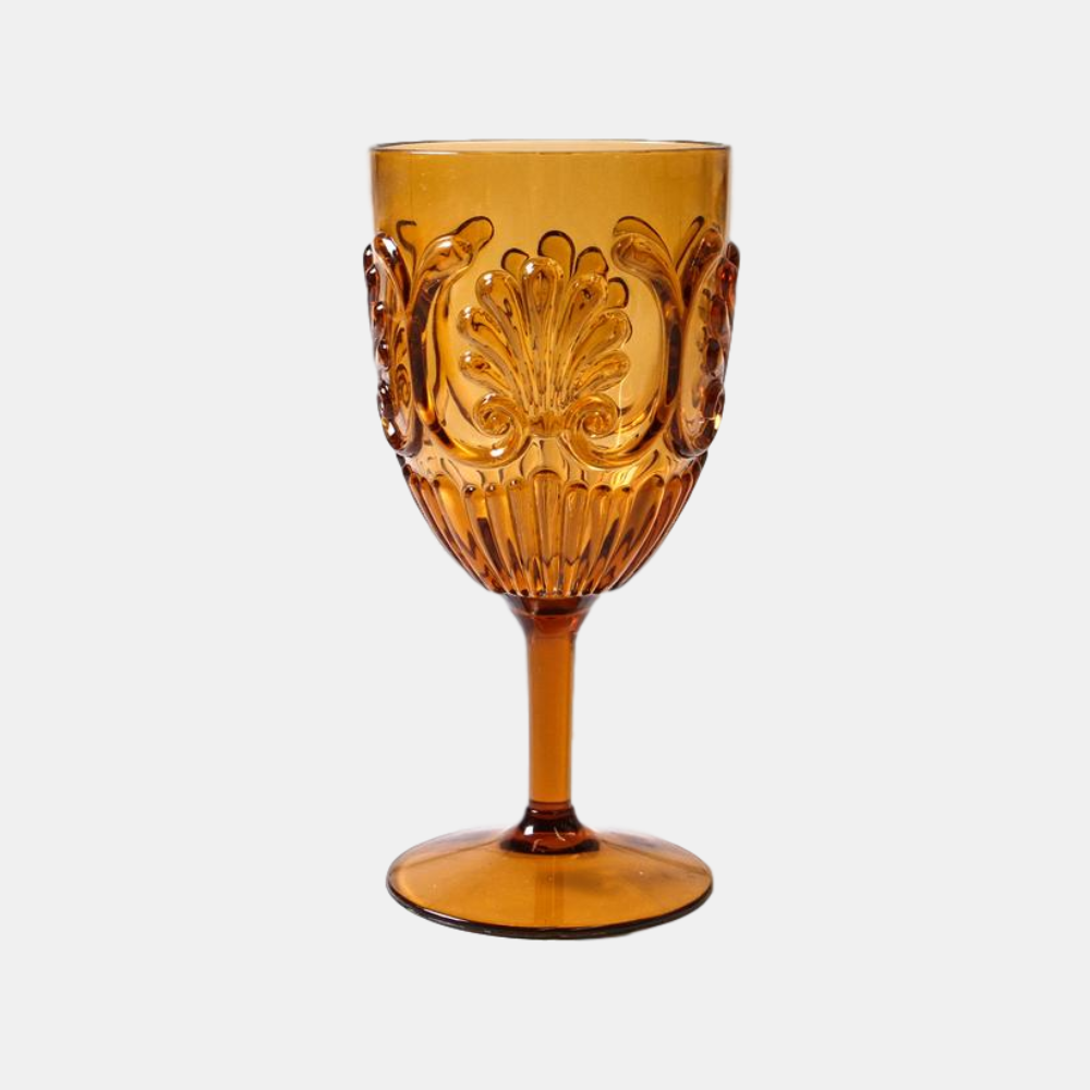INDIGO LOVE | Flemington Acrylic Wine Glass - Amber | Shut the Front Door
