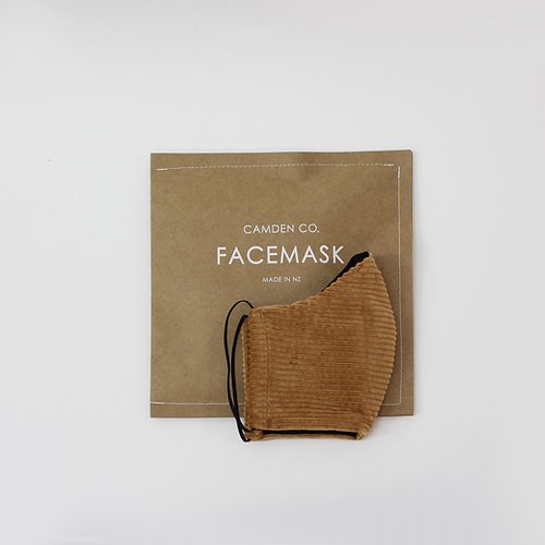 Camden Co | Face Mask - Caramel Corduroy | Shut the Front Door