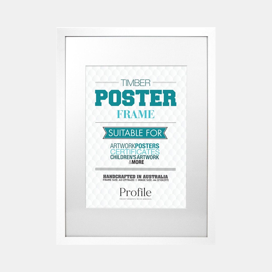 Profile Products | Decorator Poster Frame A3/A4 - White | Shut the Front Door