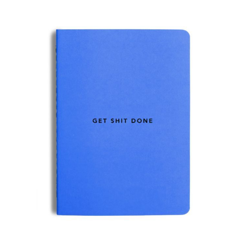 Mi Goals | Get Shit Done Notebook A6 - Classic Blue | Shut the Front Door