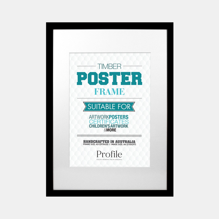 Profile Products | Decorator Poster Frame A3/A4 - Black | Shut the Front Door