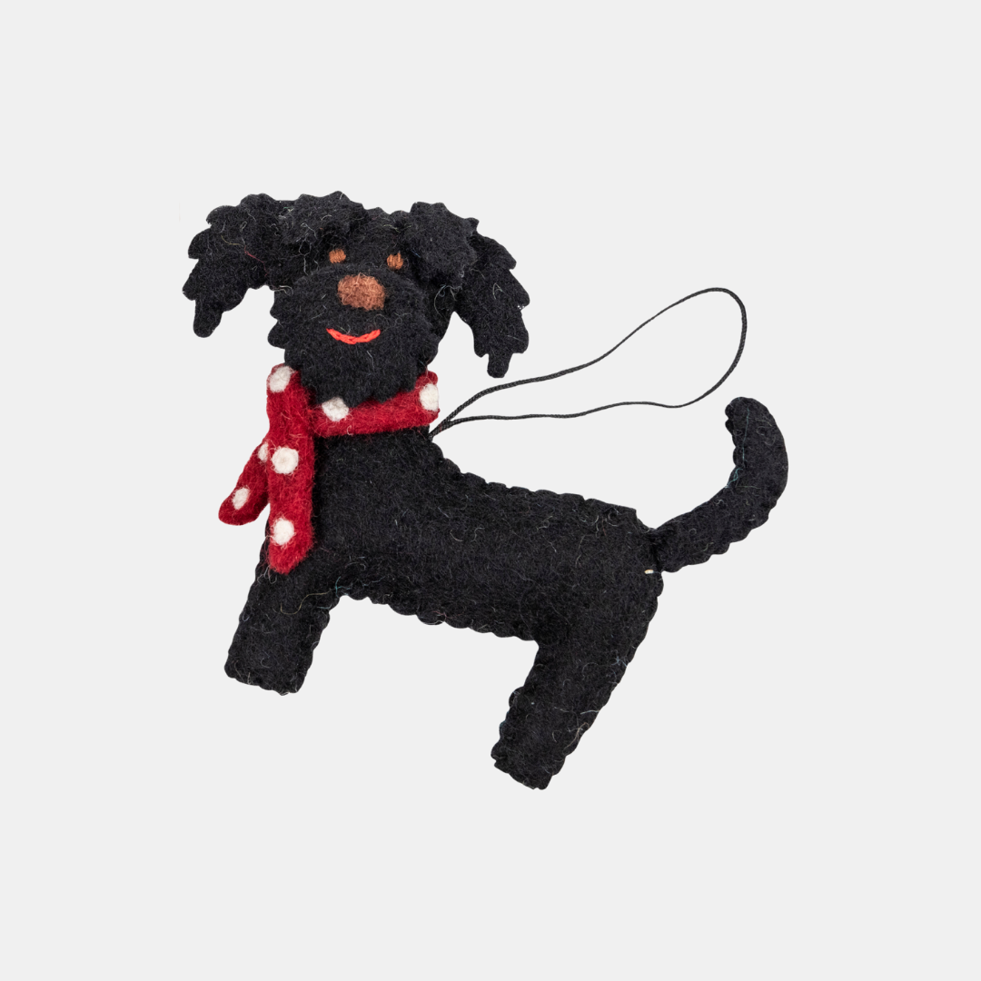 Pashom | Hanging Labradoodle Decoration Black | Shut the Front Door
