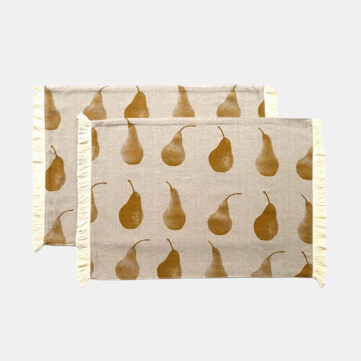 Raine & Humble | Pear Placemat - Mustard | Shut the Front Door