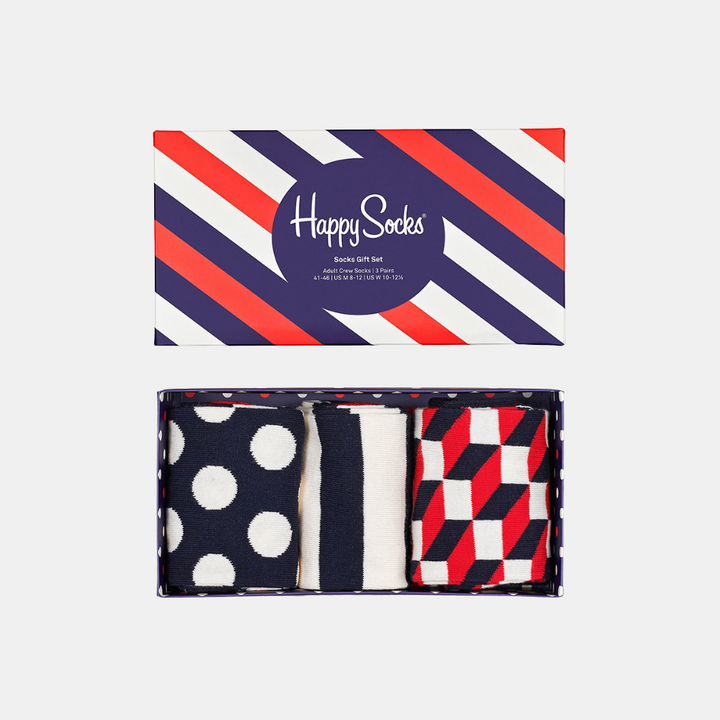 Happy Socks | Socks - Gift Set Classic Navy 3pk 36-40 | Shut the Front Door