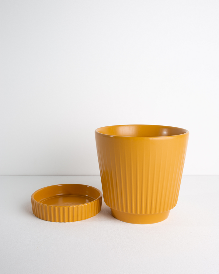 Garcia | Indie Planter Extra Large - Mustard | Shut the Front Door