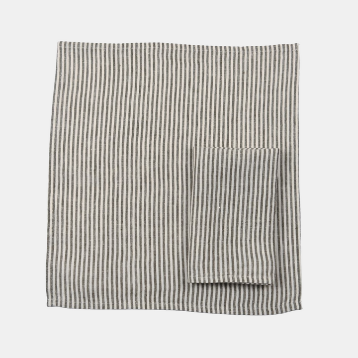 Raine & Humble | Linen Stripe Napkin - Olive | Shut the Front Door