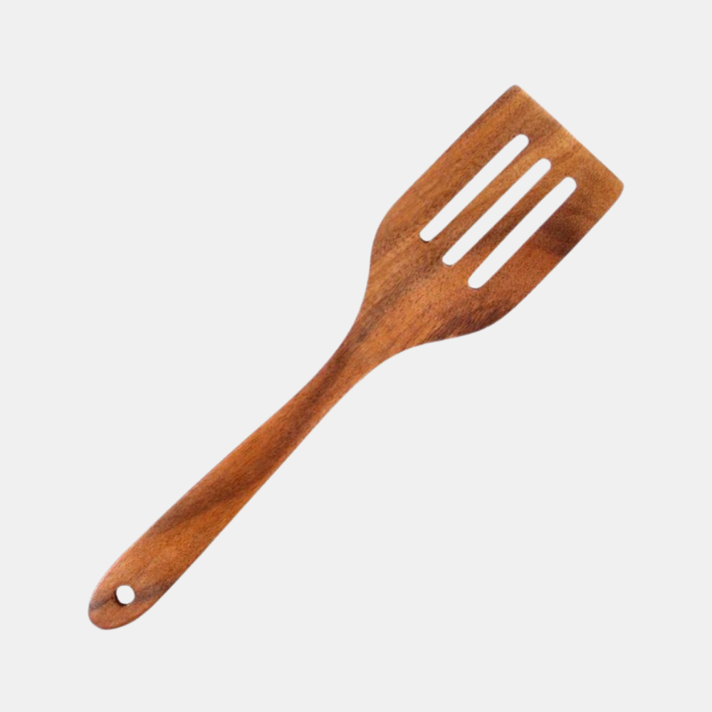 Not specified | Wooden Spatula - Slotted  30cm | Shut the Front Door