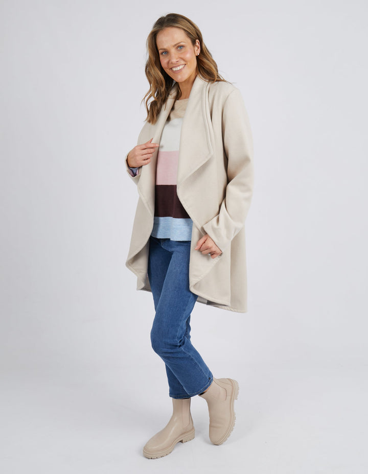 Elm Knitwear | Abigail Coat - Oatmeal | Shut the Front Door