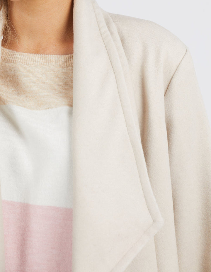 Elm Knitwear | Abigail Coat - Oatmeal | Shut the Front Door