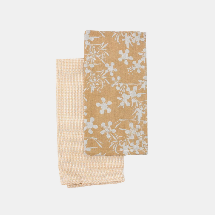 Raine & Humble | Myrtle Tea Towel S/2 - Honey | Shut the Front Door