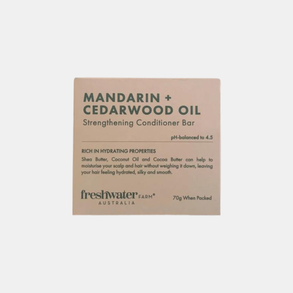 Freshwater Farm | Mandarin & Cedarwood Conditioner Bar | Shut the Front Door