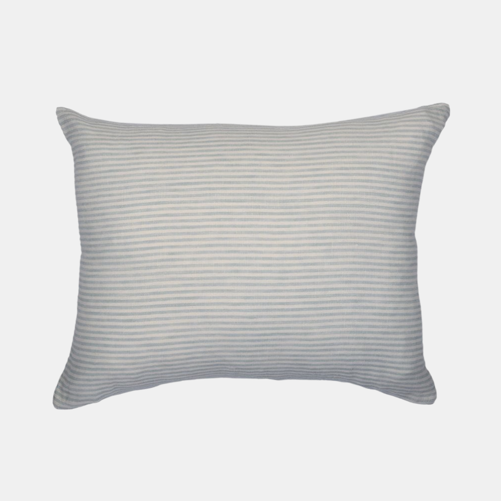 Raine & Humble | Linen Stripe Cushion 50x40cm - Sky Grey | Shut the Front Door