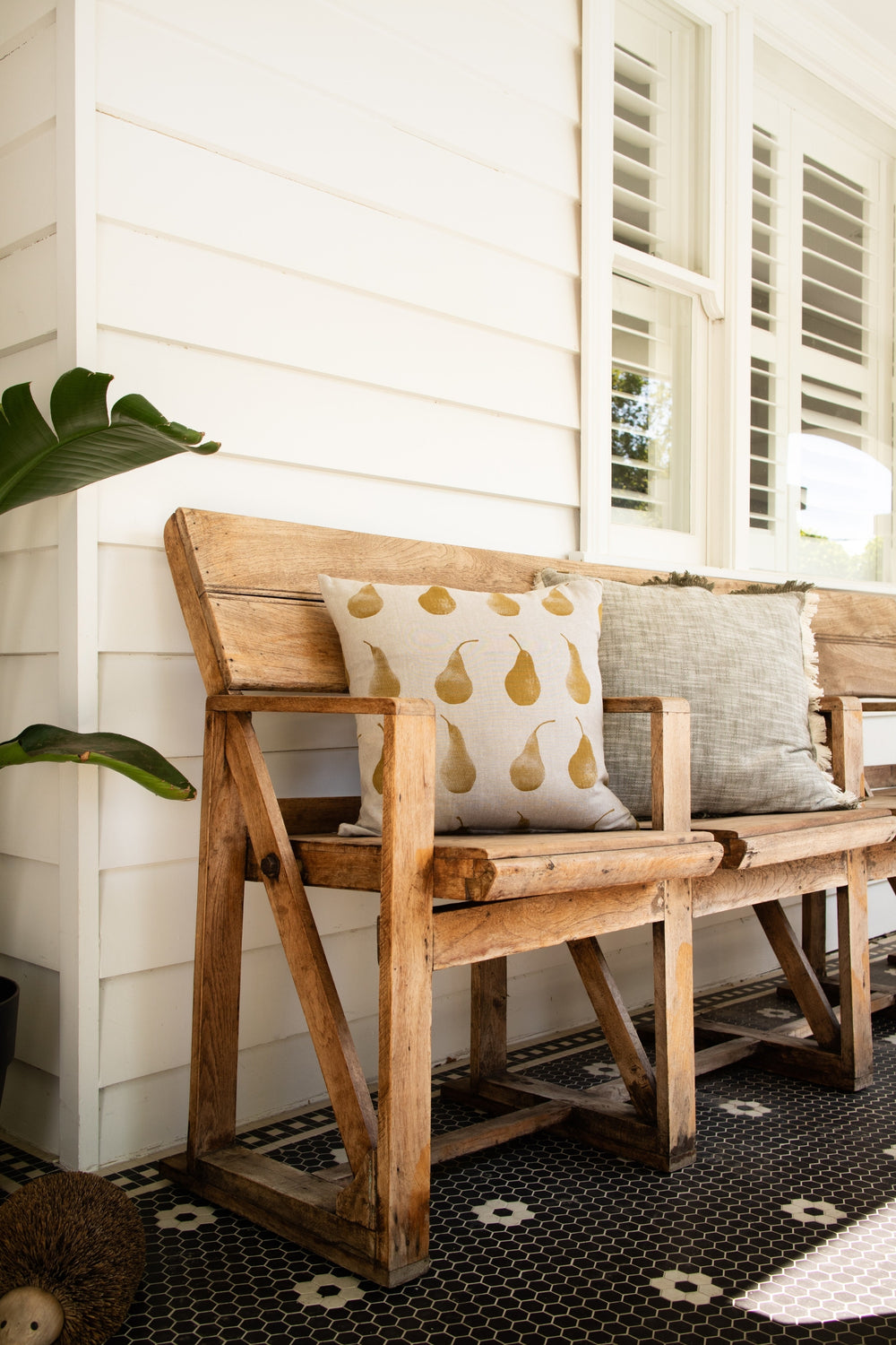 Raine & Humble | Pear Cushion 45cm - Mustard | Shut the Front Door