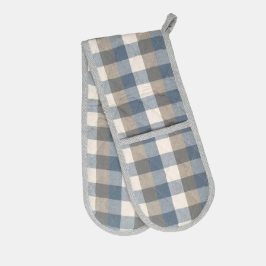 Raine & Humble | Double Check Double Oven Glove - Blue Haze | Shut the Front Door